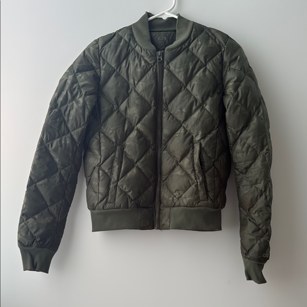 ALO Yoga Olive Bomber Jacket